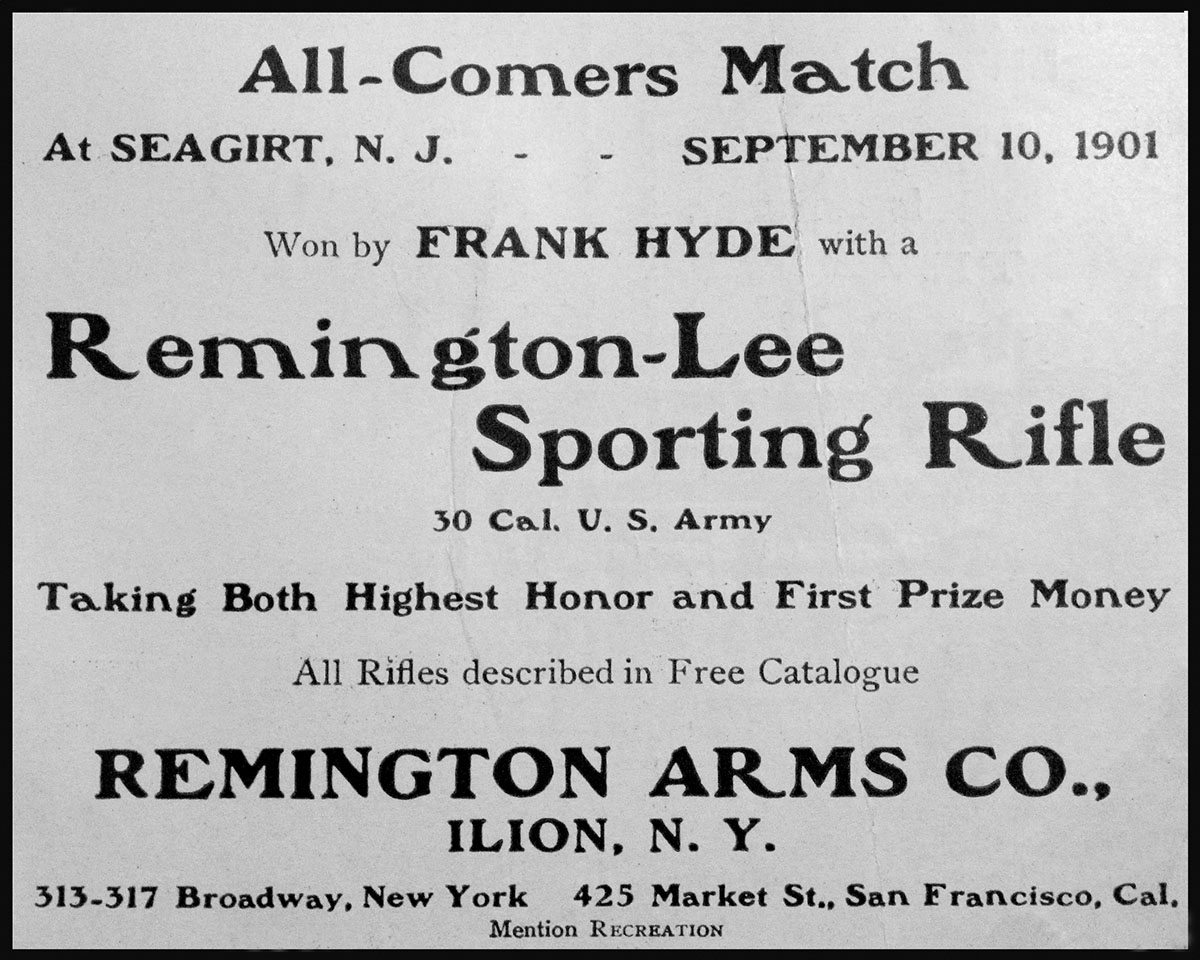 Frank Hyde still winning into the twentieth-century. From Recreation magazine December, 1901.